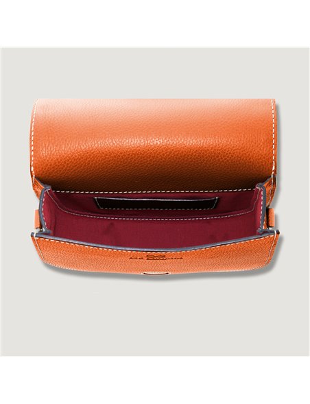 Victoire studs - leather crossbody bag with chain