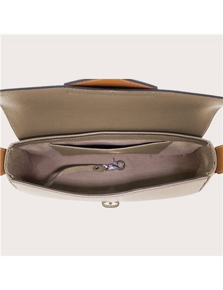 DE GRIMM Iris - Leather flapover crossbody bag