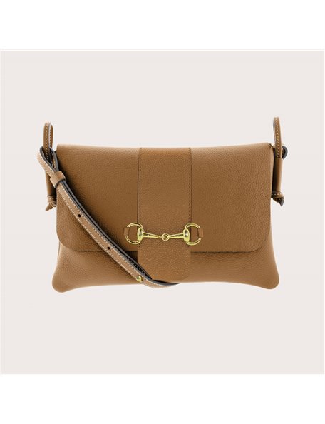 City Chic - Slim leather crossbody cluch with horsebit