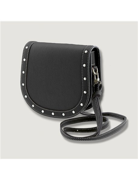 Victoire studs Oldarra - leather crossbody bag with chain