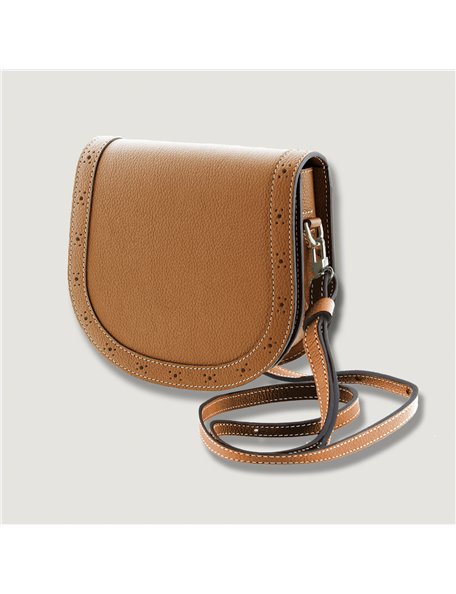 Victoire - Leather crossbody bag with chain