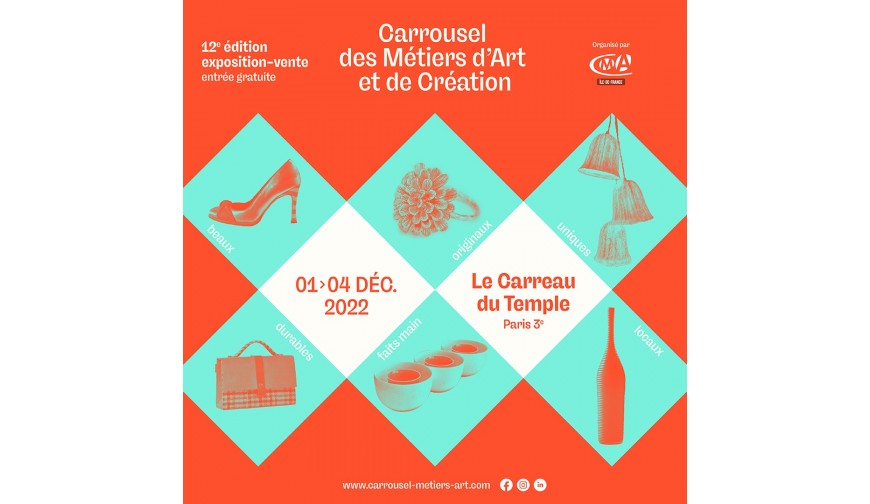 DE GRIMM attendee at the Carrousel des métiers d'arts et de la creation 2022 from December 1st to 4th in Paris